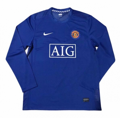 manchester united blue long sleeve jersey